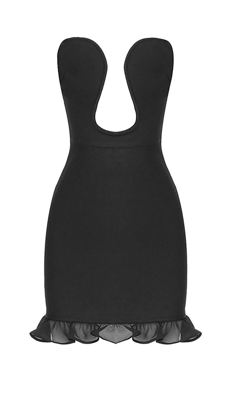 STRAPLESS BANDAGE MINI DRESS IN BLACK Dresses styleofcb 