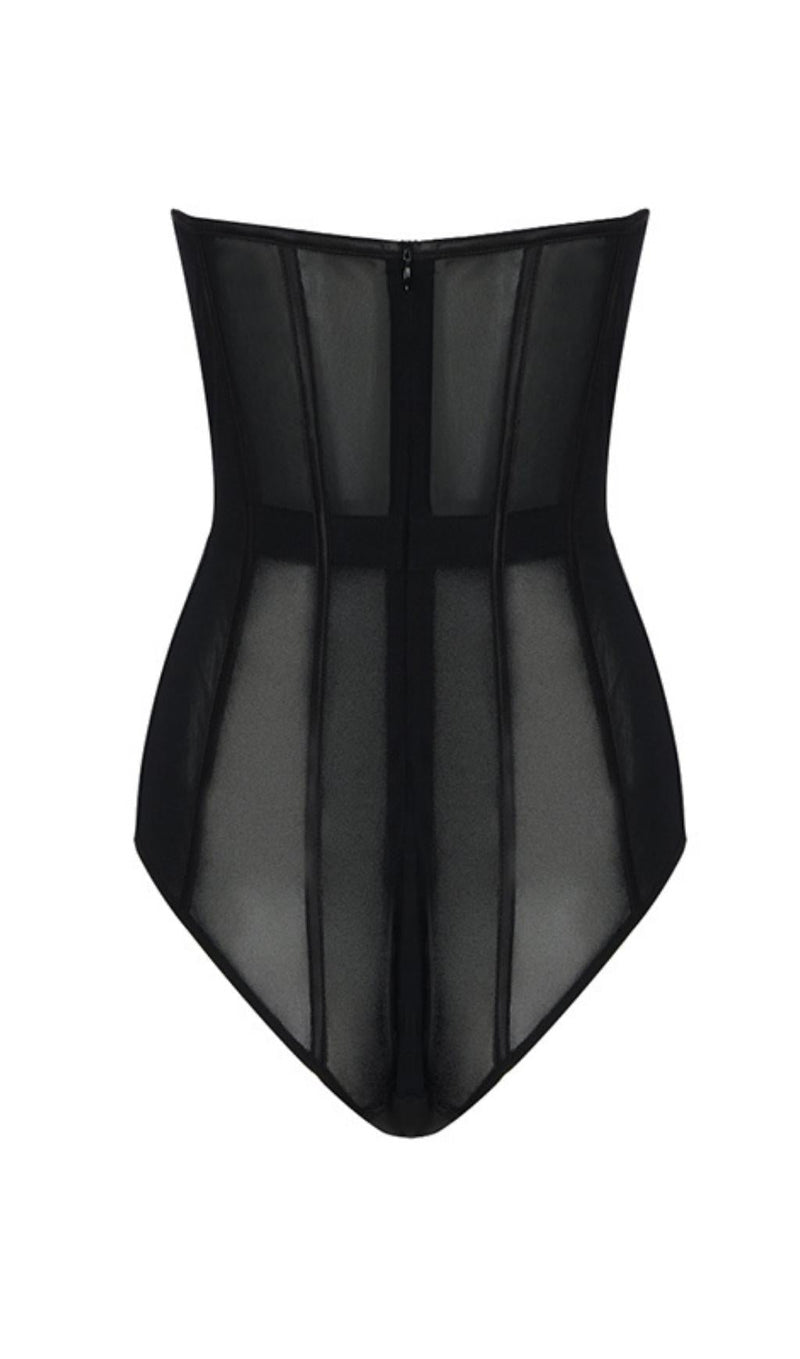 STRAPLESS FISHBONE TOPS IN BLACK Clothing styleofcb 
