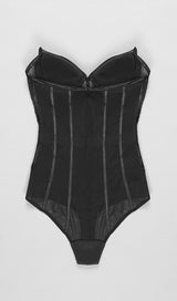 STRAPLESS FISHBONE TOPS IN BLACK Clothing styleofcb 