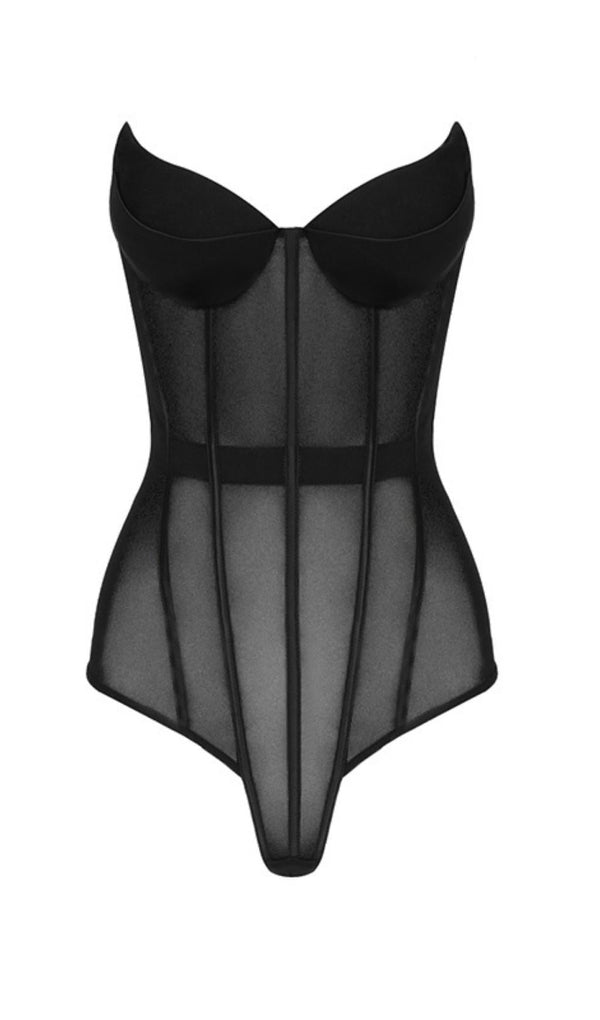 STRAPLESS FISHBONE TOPS IN BLACK Clothing styleofcb 