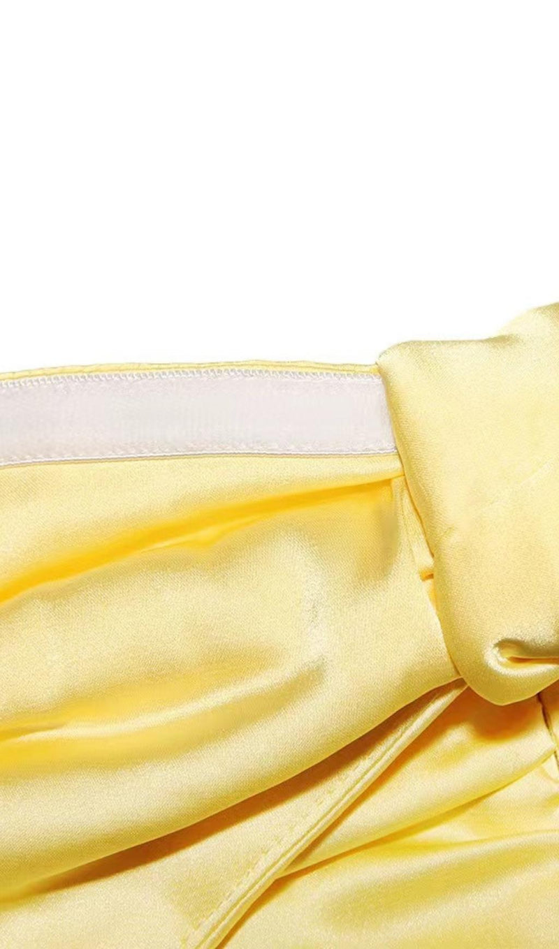 STRAPLESS MINI DRESS IN YELLOW Dresses styleofcb 