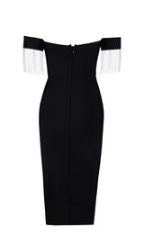 STRAPLESS SLIT BANDAGE DRESS IN BLACK Dresses styleofcb 