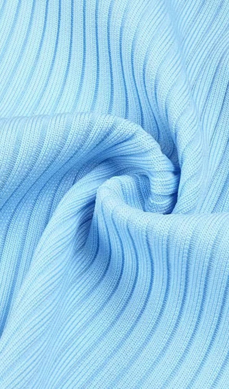 STRAPPY HOLLOW STRAPLESS BANDAGE MINI DRESS IN SKY BLUE Dresses styleofcb 
