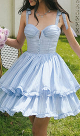 STRAPPY CORSET MIDI DRESS IN BLUE DRESS STYLE OF CB 