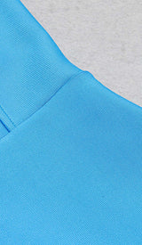 STRAPPY CORSET MIDI DRESS IN SPARKLING OCEAN DRESS STYLE OF CB 