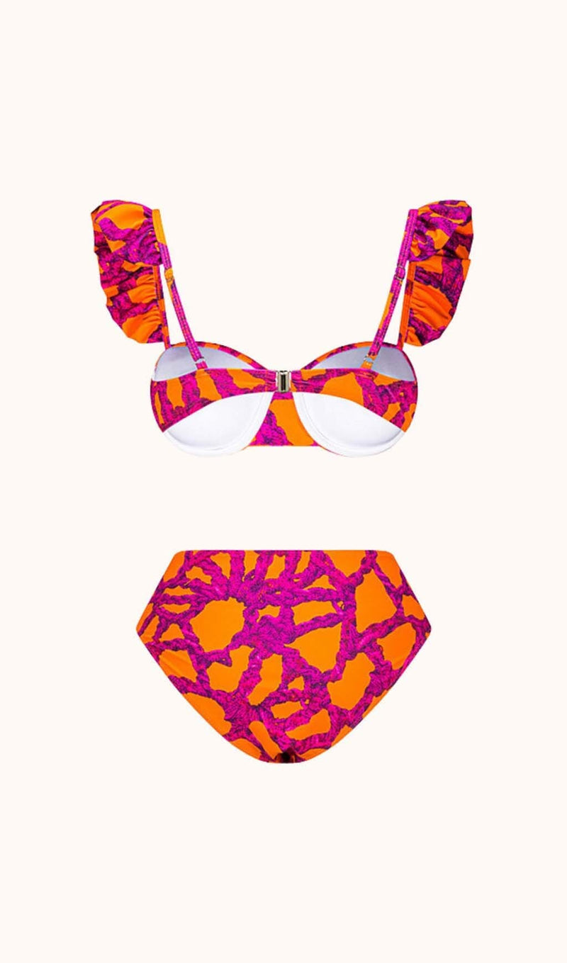 Salem Ruffle Printed Bikini Two Piece Set Swimwear styleofcb 