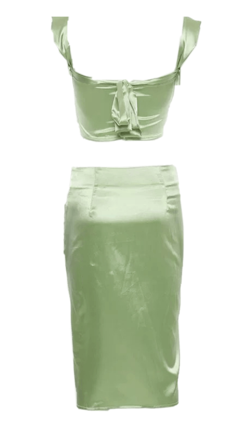 Shirred skirt suit styleofcb 