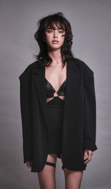 Slim bandage dress with leather suspenders (halloween limited) styleofcb 