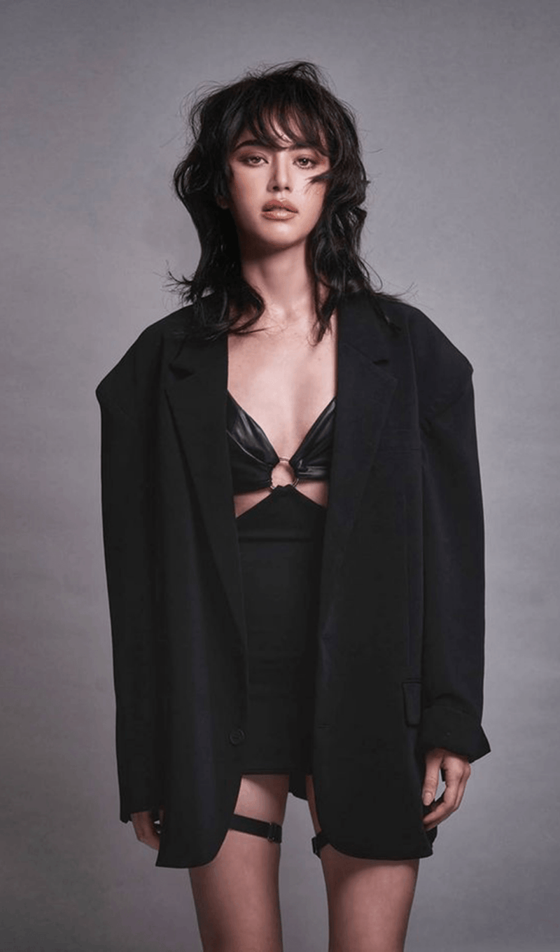 Slim bandage dress with leather suspenders (halloween limited) styleofcb 