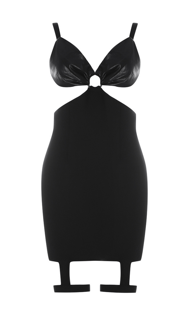 Slim bandage dress with leather suspenders (halloween limited) styleofcb 