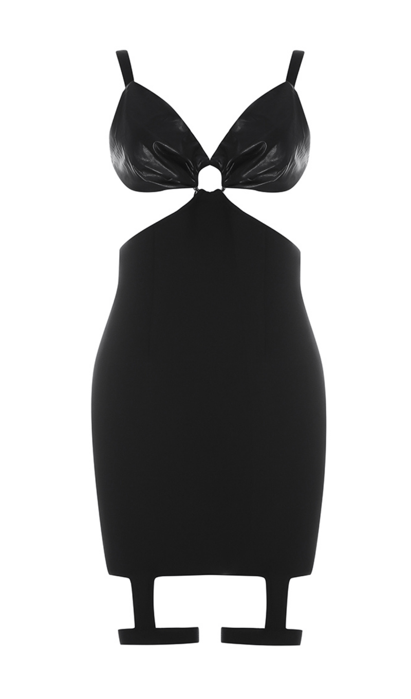 Slim bandage dress with leather suspenders (halloween limited) styleofcb 