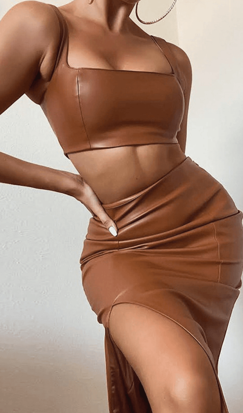 Sling PU vest suit styleofcb 