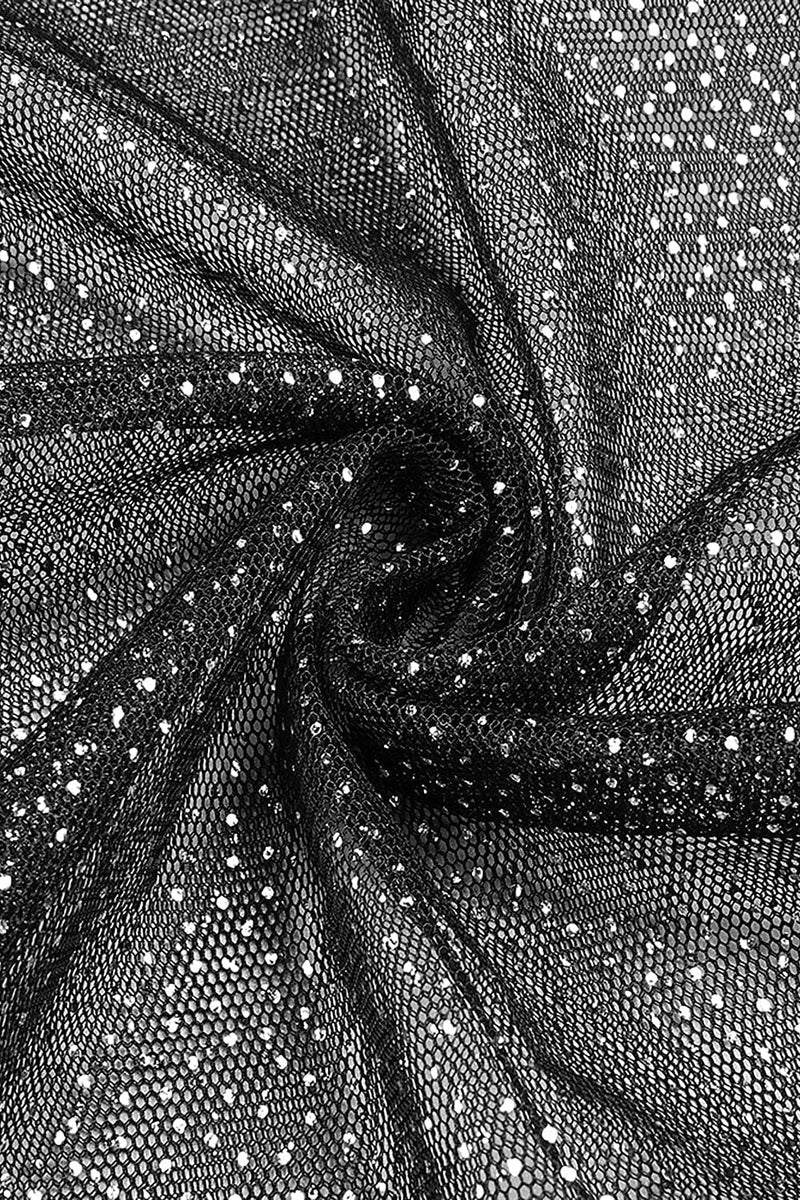 STRAPPY DRAPED RHINESTONE TULLE CORSET MAXI DRESS IN BLACK styleofcb 