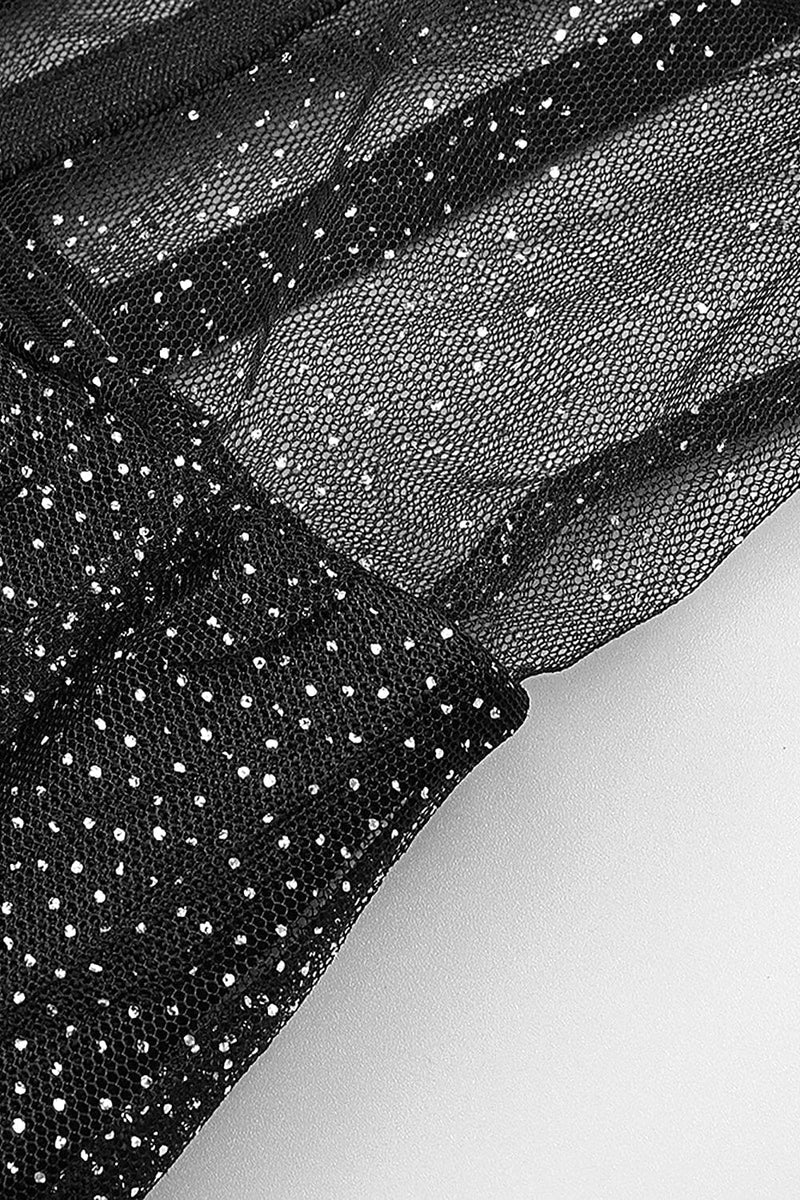 STRAPPY DRAPED RHINESTONE TULLE CORSET MAXI DRESS IN BLACK styleofcb 