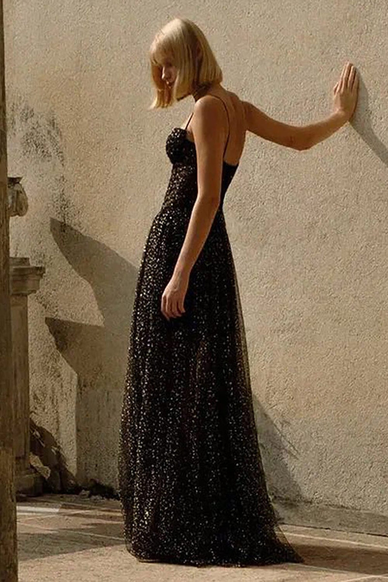 STRAPPY DRAPED RHINESTONE TULLE CORSET MAXI DRESS IN BLACK styleofcb 