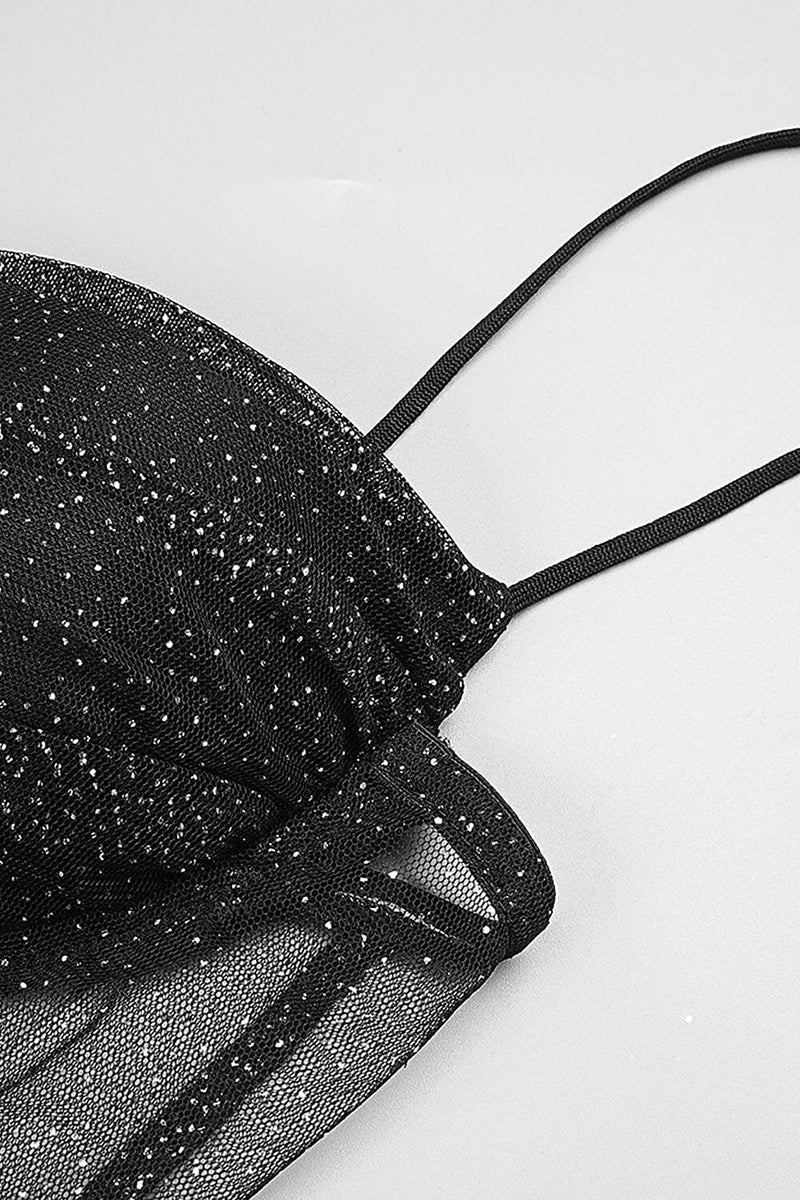 STRAPPY DRAPED RHINESTONE TULLE CORSET MAXI DRESS IN BLACK styleofcb 