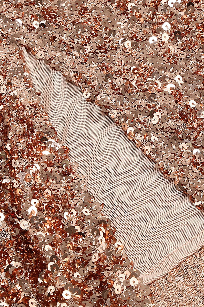 STRAPPY SEQUINS SLIT MIDI DRESS IN GOLD Sequins Dress styleofcb 