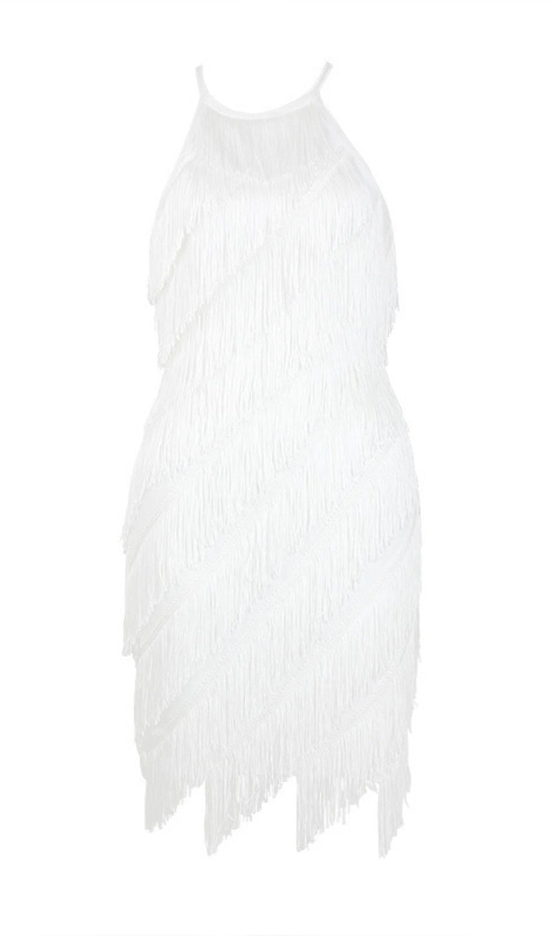 TASSELS MIDI DRESS IN WHITE Dresses styleofcb 