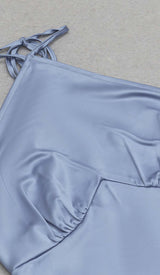 TASSEL SATIN MIDI DRESS IN BLUE DRESS STYLE OF CB 