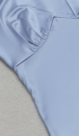 TASSEL SATIN MIDI DRESS IN BLUE DRESS STYLE OF CB 