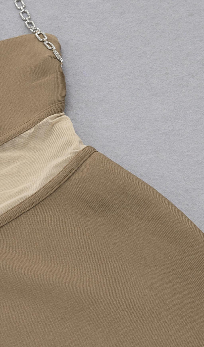 TIGHT MADI DRESS IN BROWN styleofcb 