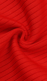 TWO PIECE SET KNIT MINI DRESS IN RED Dresses styleofcb 