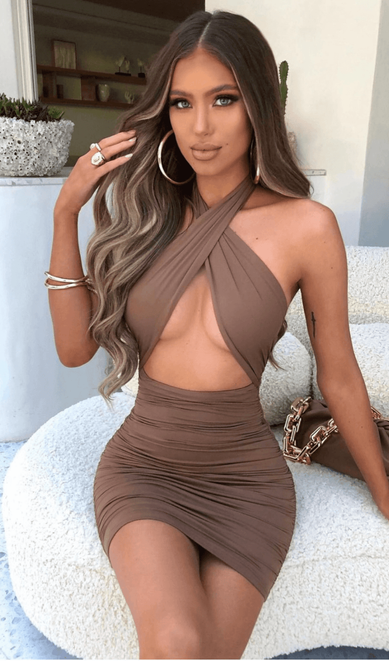 Tie wrap dress.
