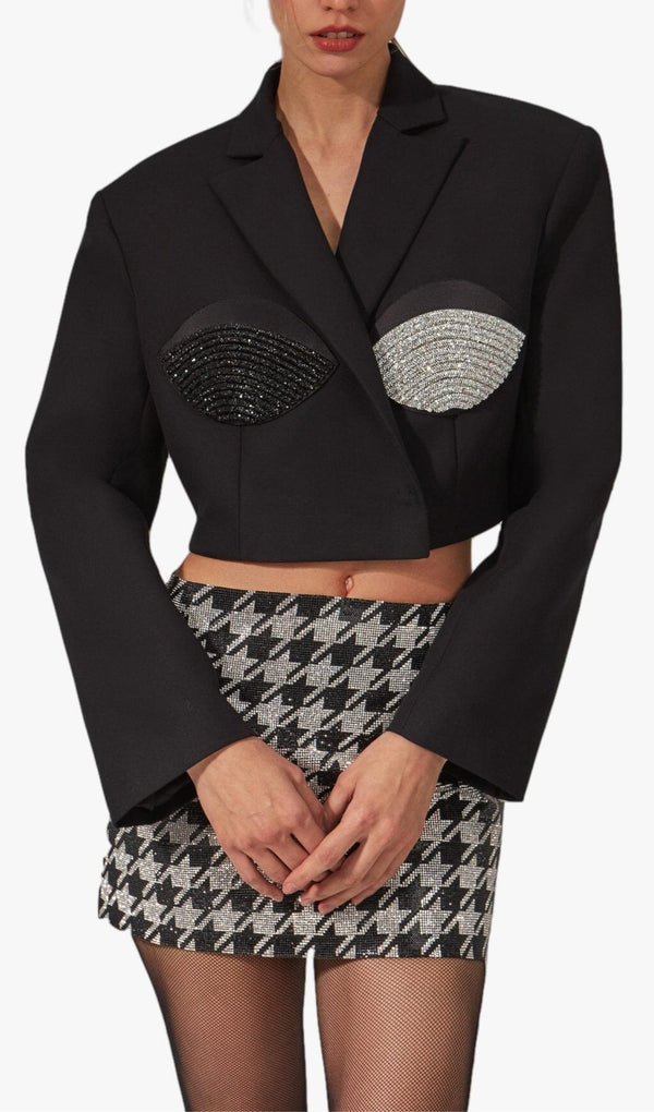 CROPPED OVERSIZED SPIRAL BLAZER styleofcb 