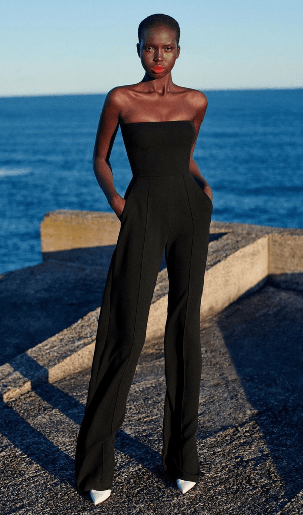 TUBE TOP BODYSUIT IN BLACK styleofcb 