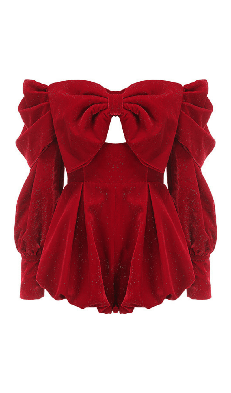 VELVET STRAPLESS MINI DRESS IN RED Dresses styleofcb 