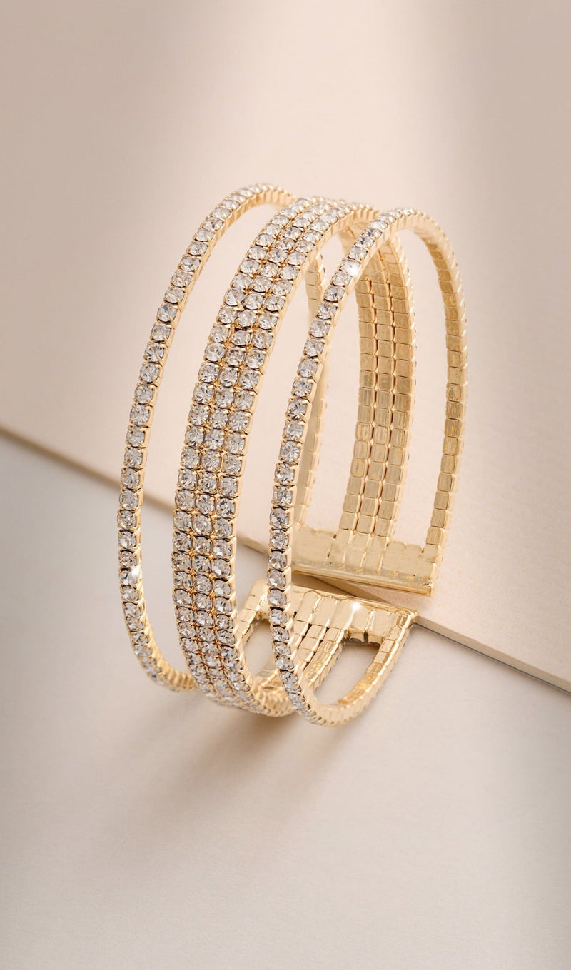 GOLD LAYERED DIAMANTE BRACELET JEWELLERY styleofcb 