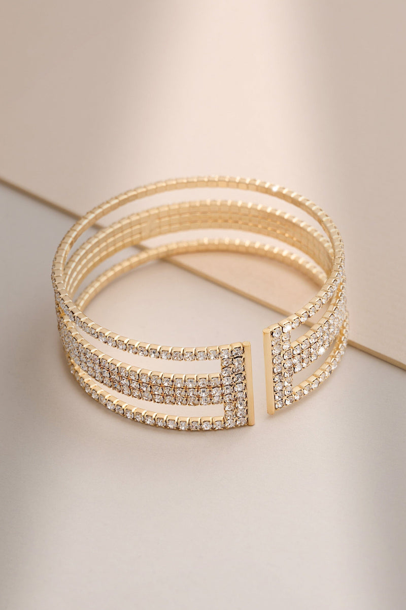 GOLD LAYERED DIAMANTE BRACELET JEWELLERY styleofcb 