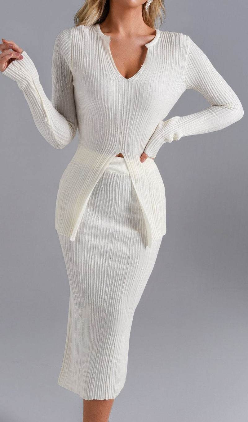 WHITE KNIT SET styleofcb 