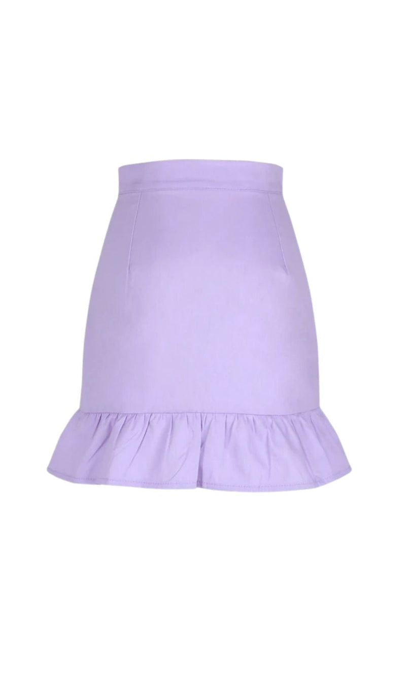 WHITE RUFFLE PLEATED MINI SKIRT Skirts styleofcb 