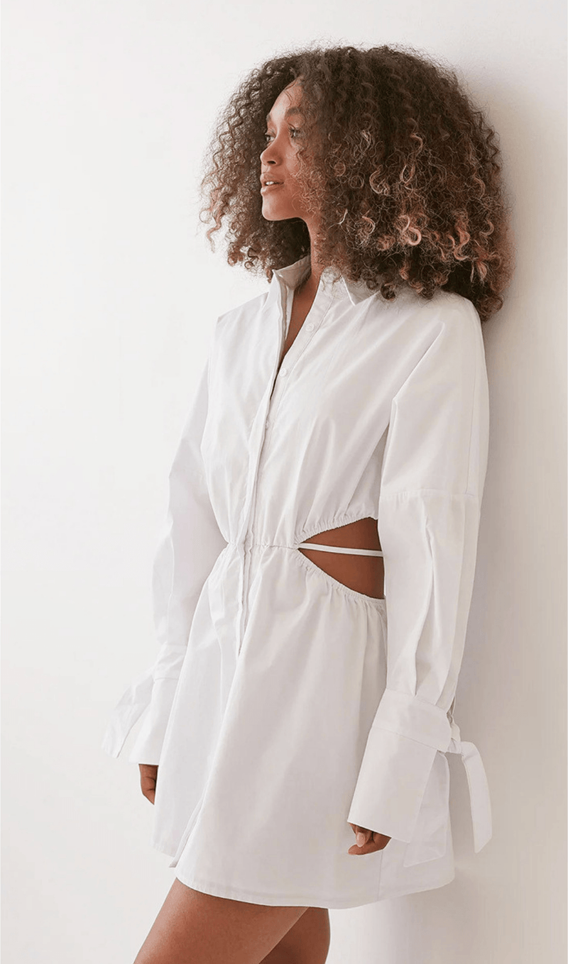 Waist cut-out shirt dress styleofcb 
