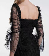 LACE BACKLESS MIDI DRESS IN BLACK Dresses styleofcb 