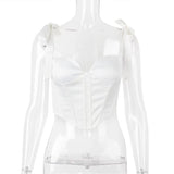FISHBONE TOPS IN WHITE Clothing styleofcb 
