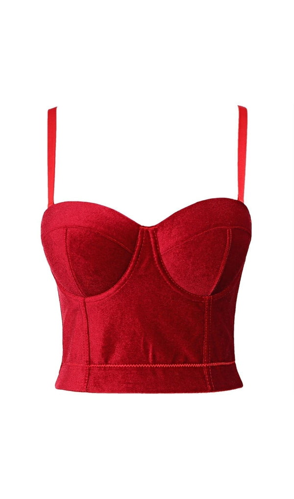 XMAS - RED VELVET CORSET styleofcb 34B/75 RED 