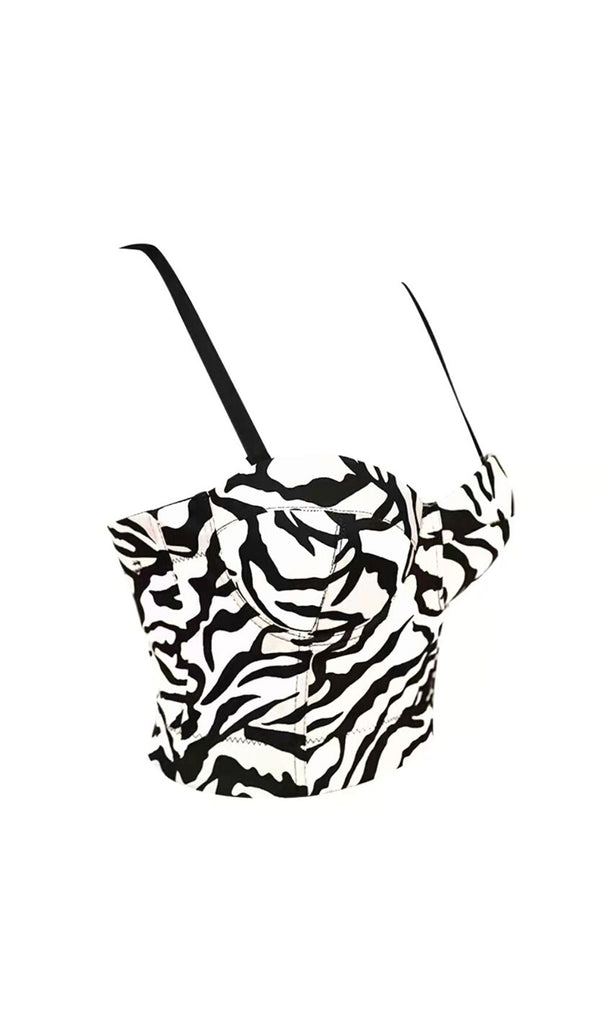ZEBRA STRIPE CORSET TOP Clothing styleofcb 
