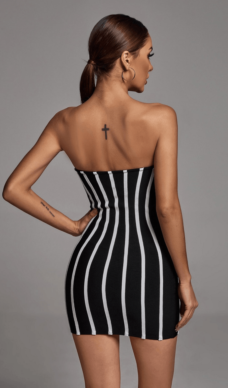 Zebra Black Strapless French dress styleofcb 