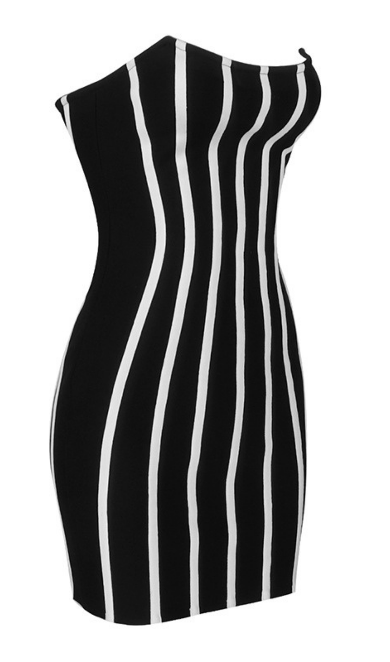 Zebra Black Strapless French dress styleofcb 