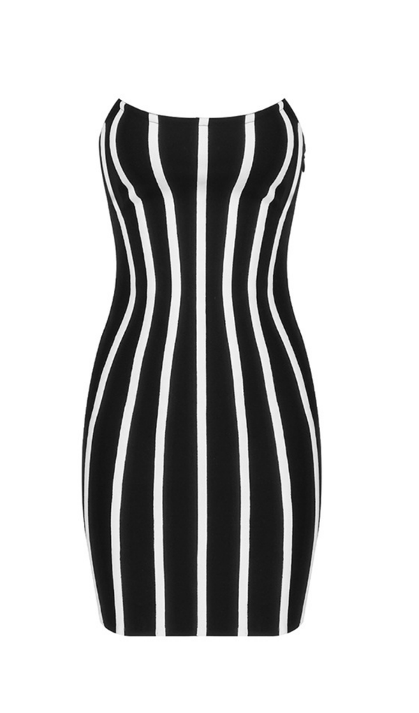 Zebra Black Strapless French dress styleofcb 