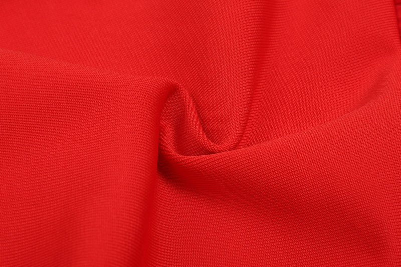 ONE SHOULDER RUCHED MINI DRESS IN RED styleofcb 