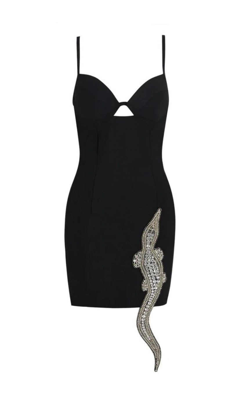 BANDAGE BODYCON MINI DRESS IN BLACK Dresses styleofcb 