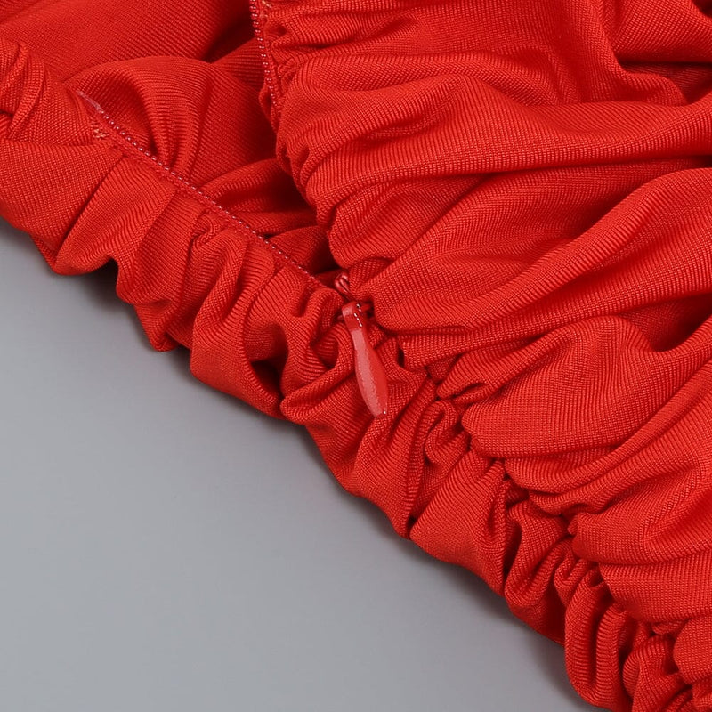 PLEATED SLEEVELESS ONE-SHOULDER DRESS styleofcb 