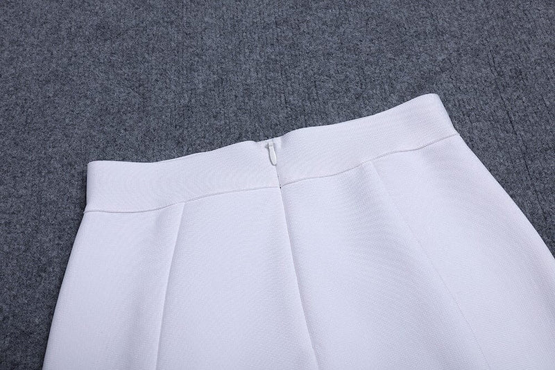FEATHER CORSET MINI DRESS IN WHITE styleofcb 