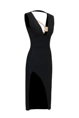 PLUNGE V-NECK MIDI DRESS DRESS styleofcb 