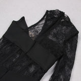 LACE ONE SHOULDER MIDI DRESS IN BLACK styleofcb 