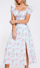 PUFF SLEEVE FLORAL MIDI DRESS Dresses sis label 