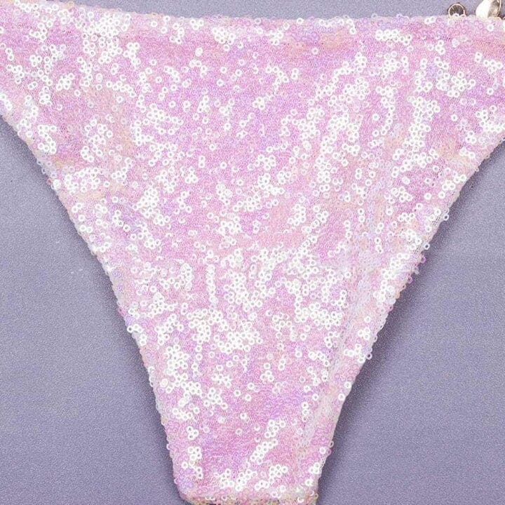 VAPA SEQUIN DIAMONATE BIKINI - PINK Swimwear Oh CICI 